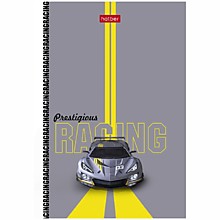 Блокнот А6 32л.кл.скрепка, Hatber, "Престижные гонки", 8 диз., ламин.