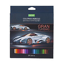 Цв.каранд.24цв. Hatber ECO "Gran Turismo", заточ., шестигран., к/у, е/п