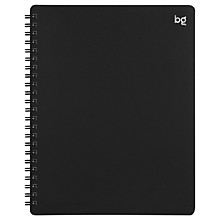 Тетрадь 48л., А5, клетка на гребне BG "Base", пластиковая обложка, черная