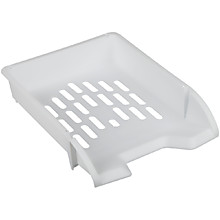 Лоток для бумаг горизонтальный СТАММ "Лидер", белый