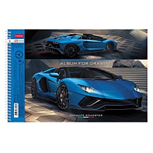 Альбом для рисования А4, 48л, Hatber "Я люблю гонки", спираль, обложка мелованный картон, перфорация