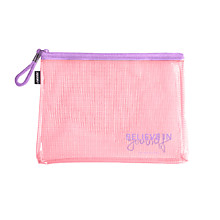 Папка для тетрадей 1 отделение на молнии А4 deVente "Pastel" ПВХ 320 мкм, розовая