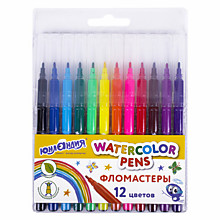 Фломастеры ЮНЛАНДИЯ 12 цветов "КЛАССНЫЕ!", вентилируемый колпачок, ПВХ