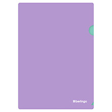 Папка-уголок Berlingo "Haze" А4, 200мкм, софт-тач, двухцветная, мятная/сиреневая