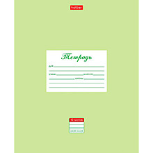 Тетрадь 12л.узк.лин.скрепка Hatber, "Пастель", салатовая, скругл. углы