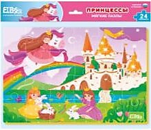 Мягкий пазл  А4 "Принцессы" 24 элемента