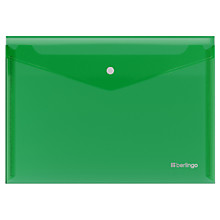 Папка-конверт на кнопке Berlingo "No Secret", А4, 200мкм, зеленая
