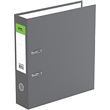 Папка-регистратор СТАММ "Стандарт", 70мм, бумвинил, с карманом на корешке, серая