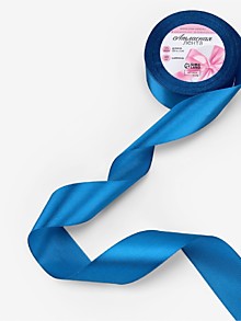 Лента атласная, 40 мм, 23±1 м, лазурно-синяя №97