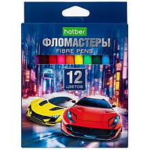 Фломастеры 12цв. Hatber ECO "Дрифт", к/у, европодвес