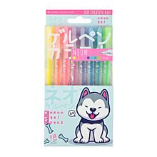 Набор ручек гелевых 8шт Bruno Visconti UniWrite "NEON.KAWAII ANIMALSS" АССОРТИ 0.8мм