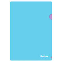 Папка-уголок Berlingo "Haze" А4, 200мкм, софт-тач, двухцветная, сиреневая/голубая