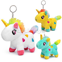 Мягкая игрушка-брелок "Лошадка-единорог" 12 см.