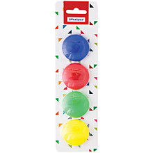 Магнит для досок OfficeSpace 40мм, 4шт., ассорти, блистер, европодвес