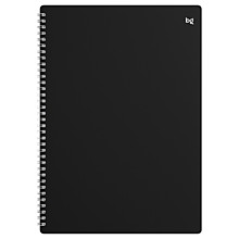Тетрадь 80л., А4 клетка на гребне BG "Base", пластиковая обложка, черный