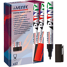 Маркер д/пром.графики deVente 2мм круг/жало, метал.корп.,черный