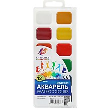 Краски акварельные Луч Классика 12 цв, без кисти, пластиковая упаковка