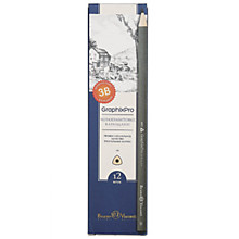 Карандаш чернографитный Bruno Visconti GraphixPro 3B, дерево, трехгранный, заточен, серый корпус