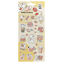 Наклейки объемные MESHU "Sweet mood", 10*23см, с блестками,57653