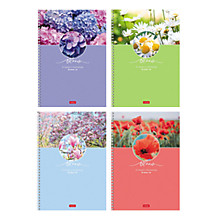 Тетрадь А4 96л.кл.гребень Hatber, "Красота цветения"