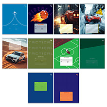 Тетрадь 18л., клетка BG "Mix-10. Мальчики"