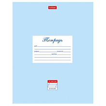 Тетрадь 12л.кос.лин.с доп.горизонт.скрепка Hatber, "Пастель голубая"