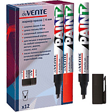 Маркер д/пром.графики deVente 4мм клин/жало, метал.корп.,черный