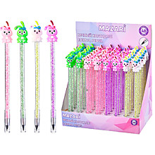 Карандаш мех. вечный Mazari "ЗАЙКИ", пластик, круглый корпус, кристаллы