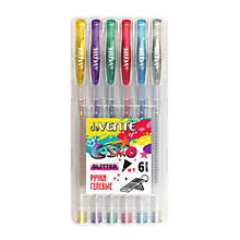 Набор ручек гел. 6шт deVente "Cosmo Glitter" 1мм, с блестками, бл.