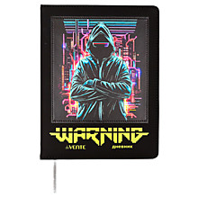 Дневник 1-11 класс 48л, deVente "Cyber", твердая обложка, искусственная кожа, шелкография, ляссе