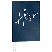 Ежедневник б/дат А5 deVente "Caption" 136л 145*205мм, темно-синий, тв.обл., иск.замша, шелкография, 