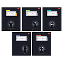 Тетрадь 18л. клетка "Котенок уголек" А5ф на скобе