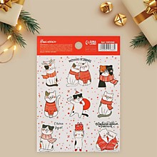 Наклейки бумажные «Котики», 11 × 15.5 см