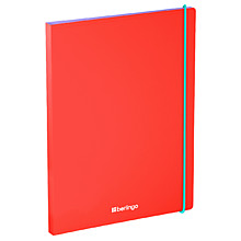 Папка с зажимом Berlingo "Raze" А4, 17мм, 600мкм, красная, с внутр. карманом, софт-тач
