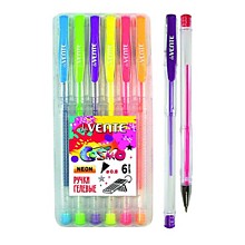 Набор ручек гелевых 6шт deVente "Cosmo Fluo" АССОРТИ 0,8мм, флуоресцентные цвета, блистер