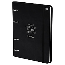 Тетрадь на кольцах А5, 120л., кожзам, BG "Моно. Черный"