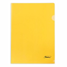 Папка-уголок А4 Hatber, 180мкм, желтая