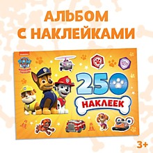 Альбом 250 наклеек PAW PATROL «Щенячий патруль», 12 стр.
