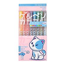 Набор ручек гелевых 8шт Bruno Visconti UniWrite "COLORS.KAWAII ANIMALS" АССОРТИ 0.5мм