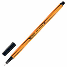 Ручка капиллярная (линер) ЧЕРНАЯ, BRAUBERG "FINE 040", шестигранная, линия письма 0,4 мм, 144139