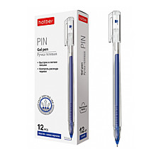 Ручка гелевая Hatber "Pin" СИНЯЯ 0.5мм, трехгранный корпус, к/у