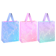 Пакет подарочный 18*23*10см MESHU "Present", фольга, матовая ламинация