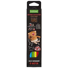 Цв.каранд. 6цв. Hatber ECO "Кофейные коты", заточ., шестигран., к/у, е/п