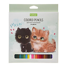 Цв.каранд.24цв. Hatber ECO "Кошарики", заточ., шестигран., к/у, е/п