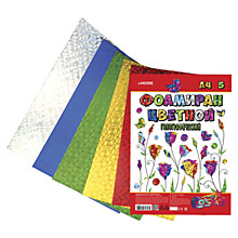 Набор д/дет.творч. А4 deVente "Фоамиран" 2мм. 5л, 5цв, голографический