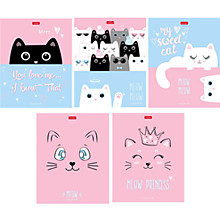 Тетрадь 18л.кл.скрепка Hatber, "Ушки на макушке" тиснение