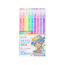 Набор ручек гелевых 9цв. INTELLIGENT DE-74/LG-11 "Неоновые", ассорти, 0,6мм, прозр. корпус, пвх-упак