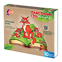 Пластилин 10цв 150г Луч "Zoo", картонная упаковка