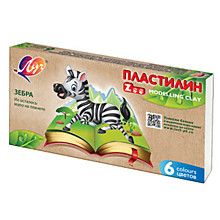 Пластилин 6цв 90г Луч "Zoo", картонная упаковка